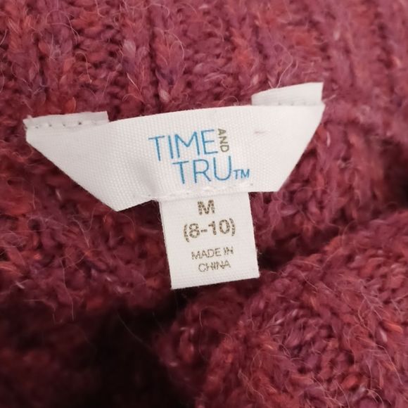 Time And Tru Maroon Knit Sweater - Picture 3 of 3